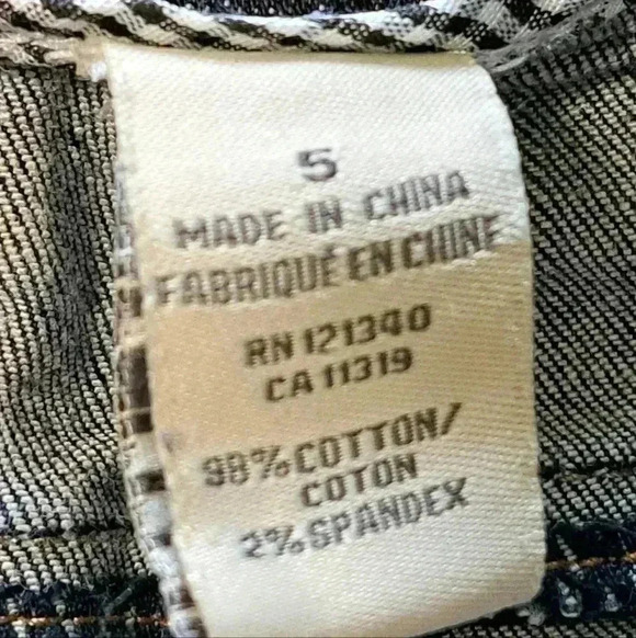 ❤️ Garage Cut Off Shorts Blue Distressed Denim Size 5 Jean Shorts - Picture 5 of 5